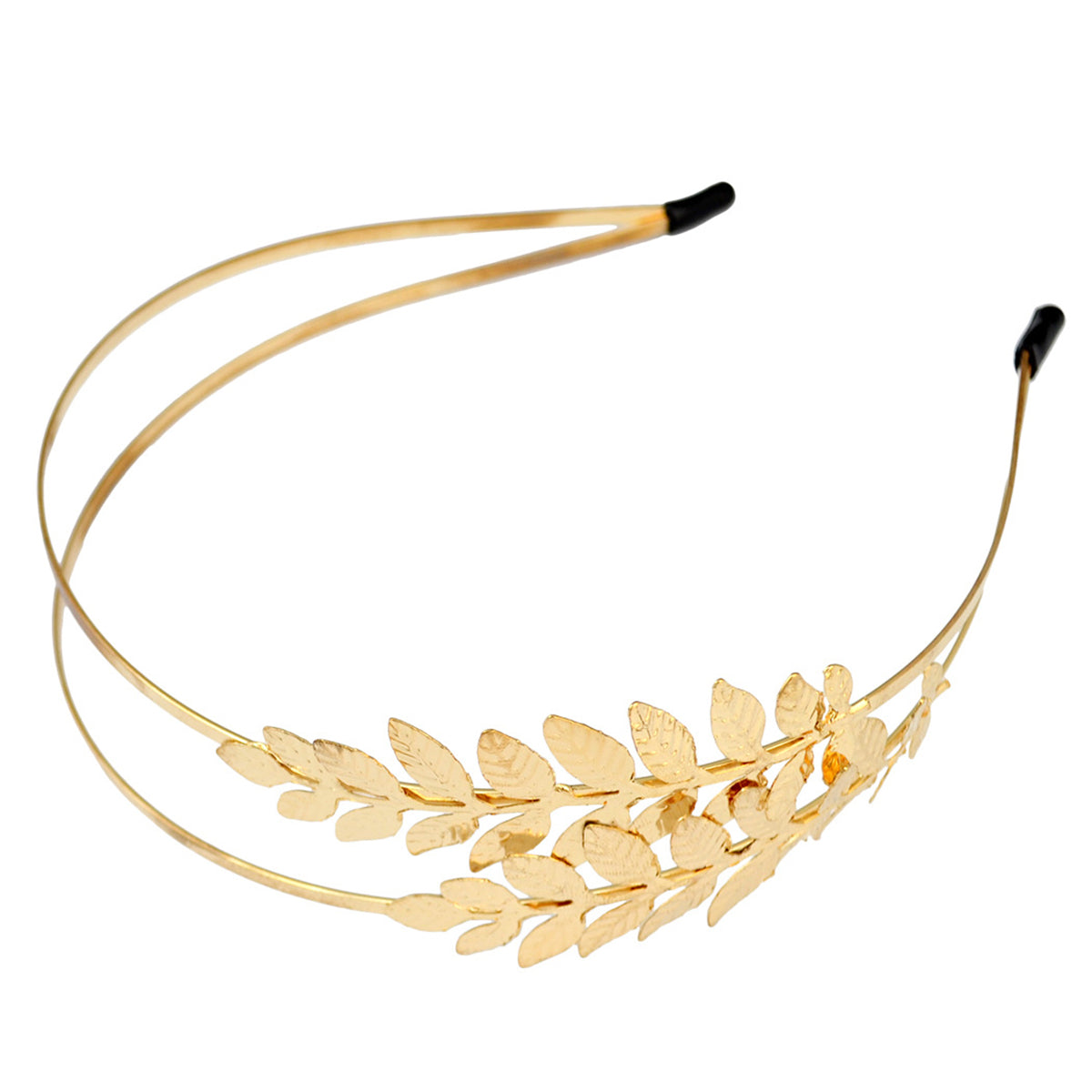 18K Gold-Plated Layer Leaves Headband