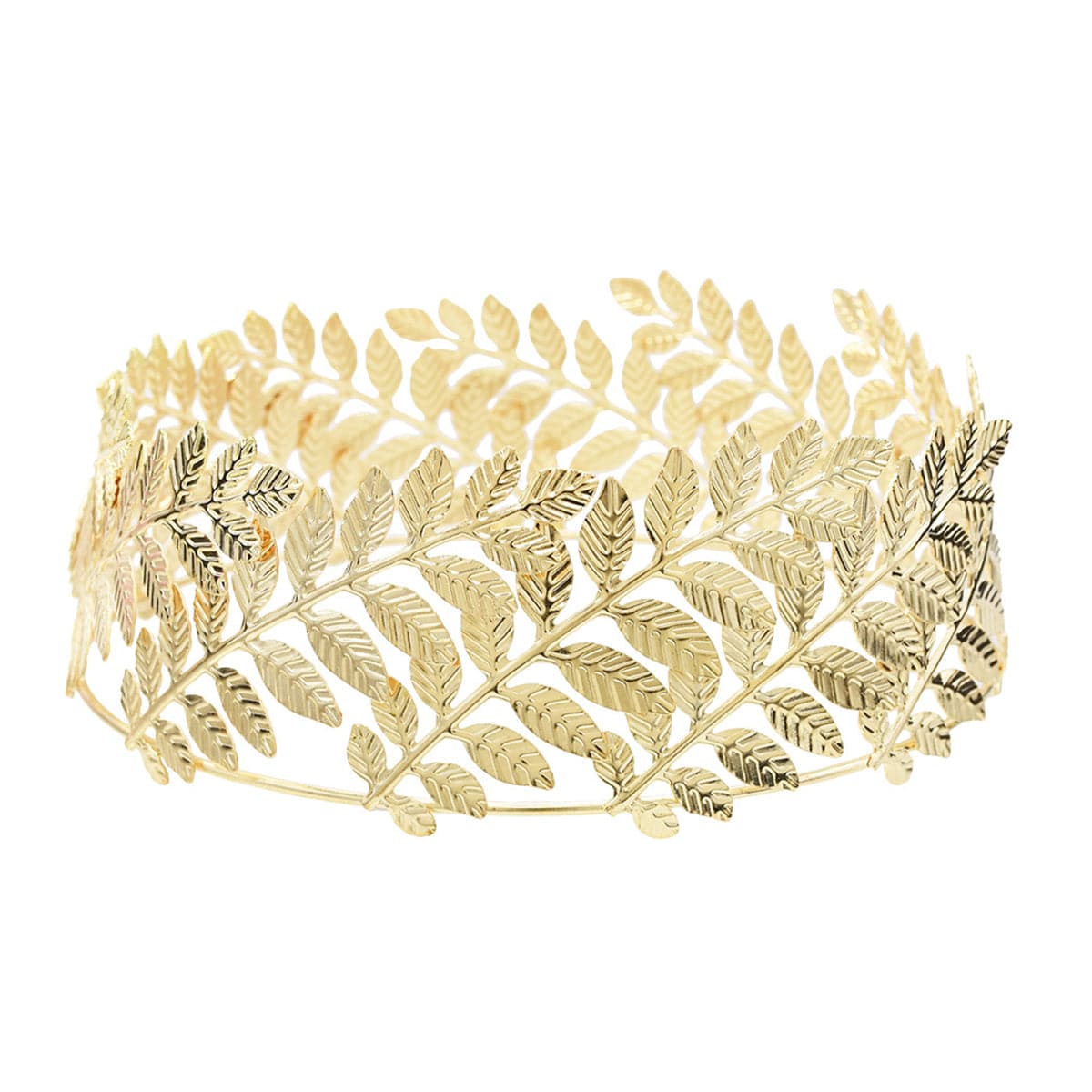 18K Gold-Plated Grouped Leaves Headband