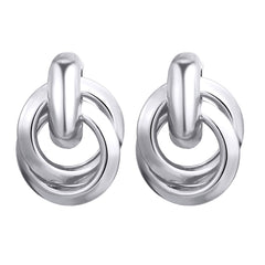 Silver-Plated Knot Drop Earrings