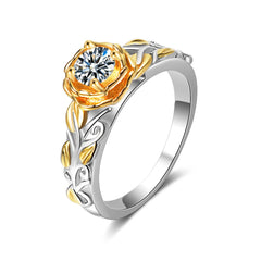Cubic Zirconia & Two-Tone Botany Ring