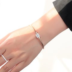 Cubic Zirconia & 18K Rose Gold-Plated Coil Bracelet