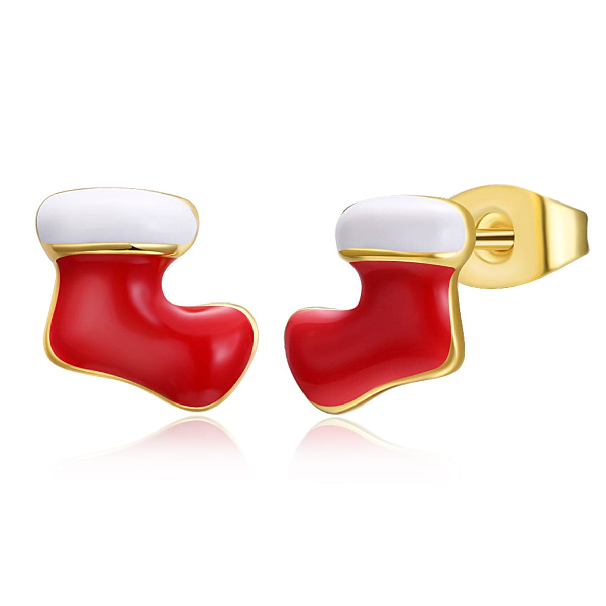 18K Gold-Plated Stockings Stud Earrings - streetregion