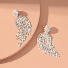 White Acrylic & Cubic Zirconia 18K Gold-Plated Tassel Drop Earrings