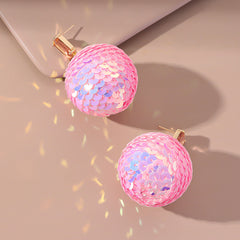 Pink Crystal & 18K Gold-Plated Ball Drop Earrings