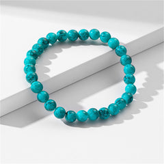 Turquoise Beaded Stretch Anklet