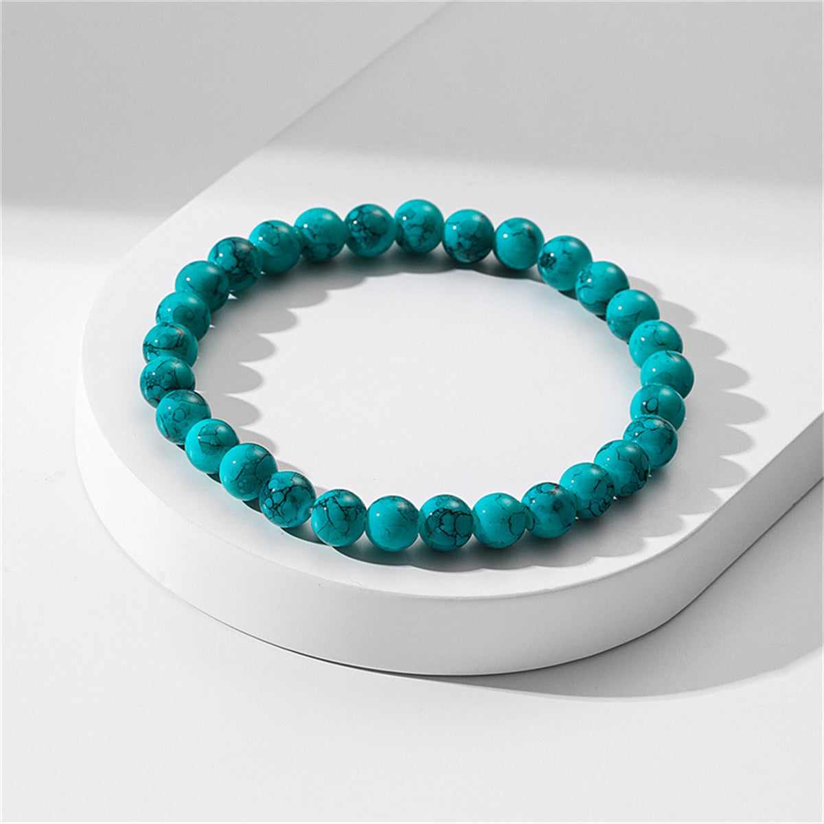Turquoise Beaded Stretch Anklet