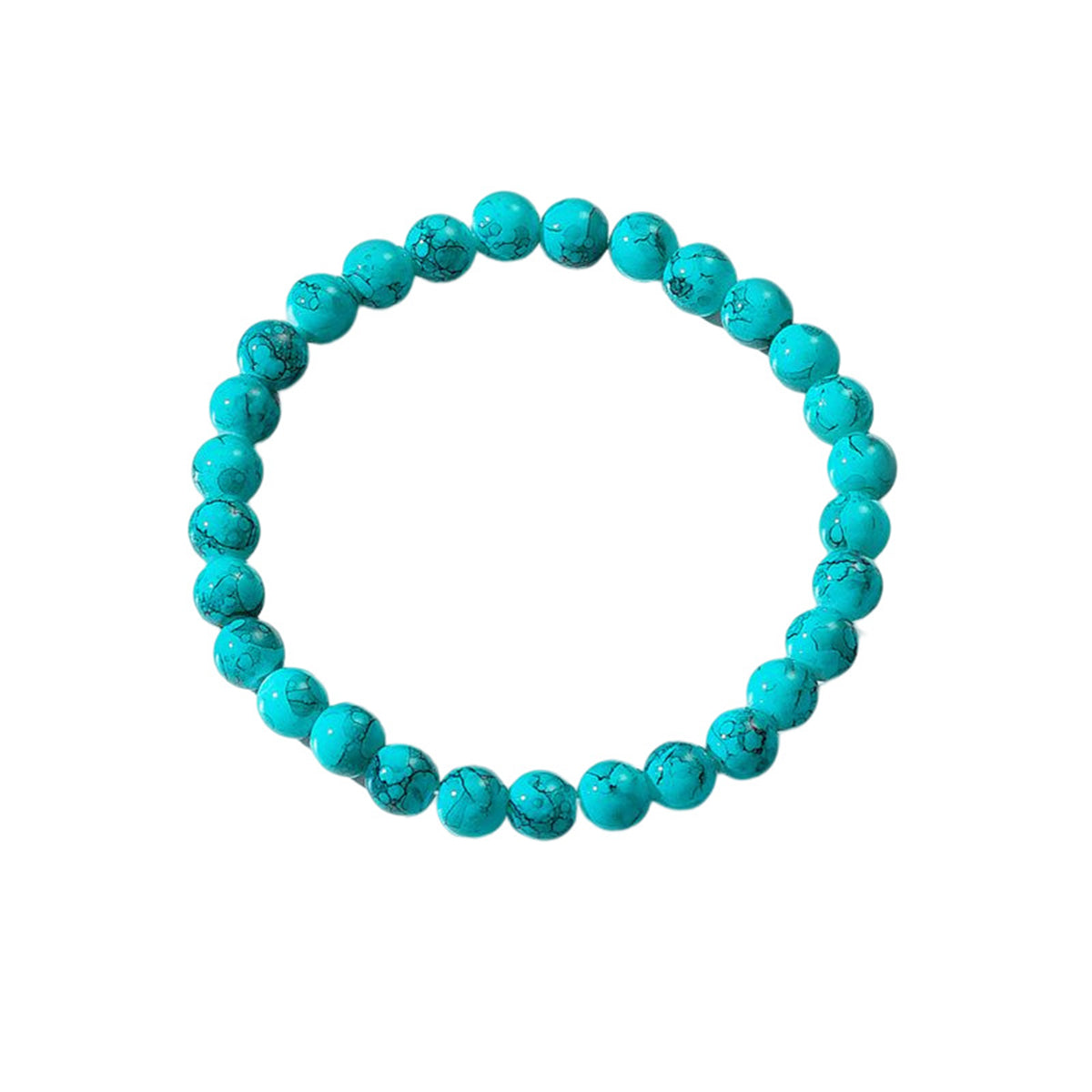Turquoise Beaded Stretch Anklet, anklet bracelet, everyday style, side view