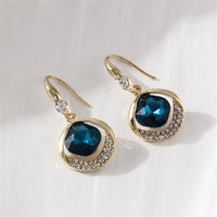 Blue Lab-Created Crystal & Cubic Zirconia Diamond-Shape Drop Earrings