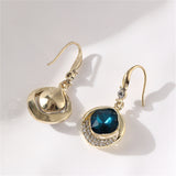 Blue Lab-Created Crystal & Cubic Zirconia Diamond-Shape Drop Earrings
