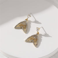 Cubic Zirconia & Crystal Fishtail Drop Earrings