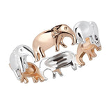Rose Goldtone & Silvertone Elephant Ring