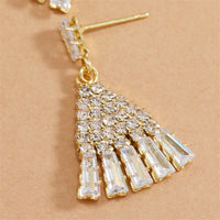 Cubic Zirconia & Crystal Skirt Drop Earrings