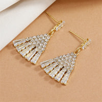 Cubic Zirconia & Crystal Skirt Drop Earrings