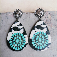 Black Wood & Silver-Plated Drop Earrings