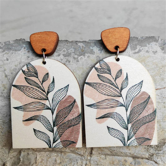 White Wood and Silver-Plated Branch Drop Earrings, silver drop earrings for women, elegant gift for her, front view