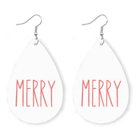 White & Silver-Plated 'Merry' Drop Earrings