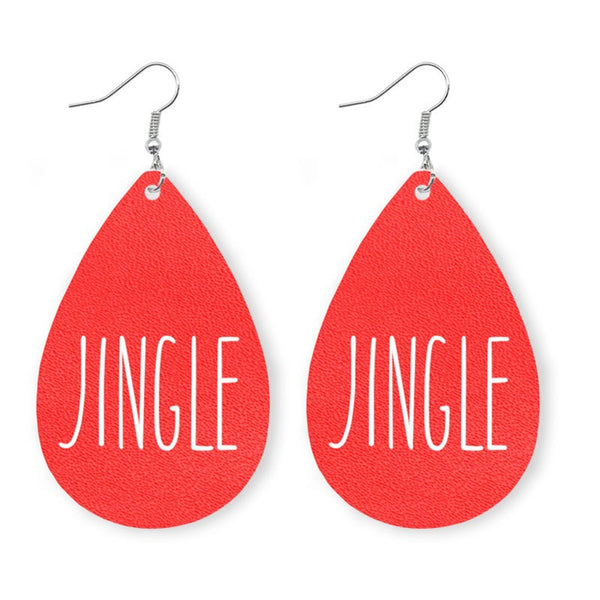 Orange & Silver-Plated 'Jingle' Drop Earrings