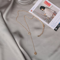 18k Gold-Plated Heart Lariat Necklace