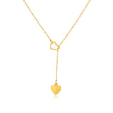 18k Gold-Plated Heart Lariat Necklace