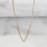White Shell & 18k Gold-Plated Butterfly Pendant Necklace