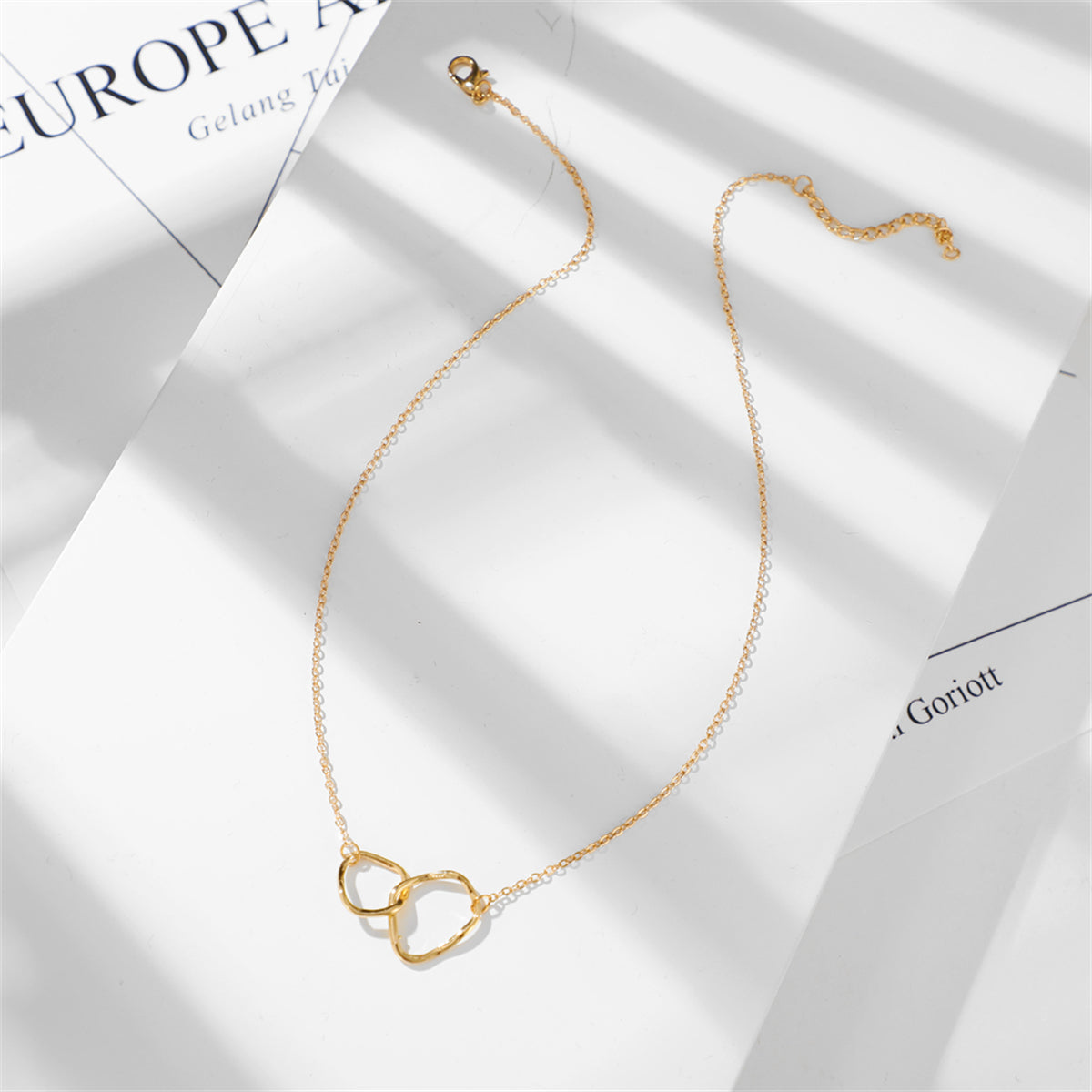 18K Gold-Plated Geometric Pendant Necklace