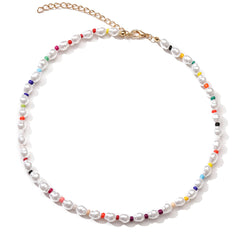 Pearl & Multicolor Howlite 18K Gold-Plated Beaded Necklace