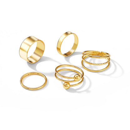 18K Gold-Plated Bypass and Layered Ring Set, jewelry gift sets for women, everyday style, styled look