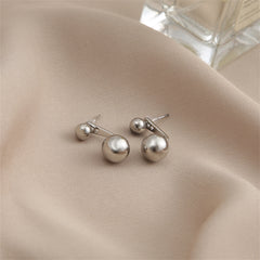 Silver-Plated Ball Ear Jackets
