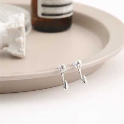 Silver-Plated Drop Ear Jackets, silver drop earrings for women, everyday style, styled look