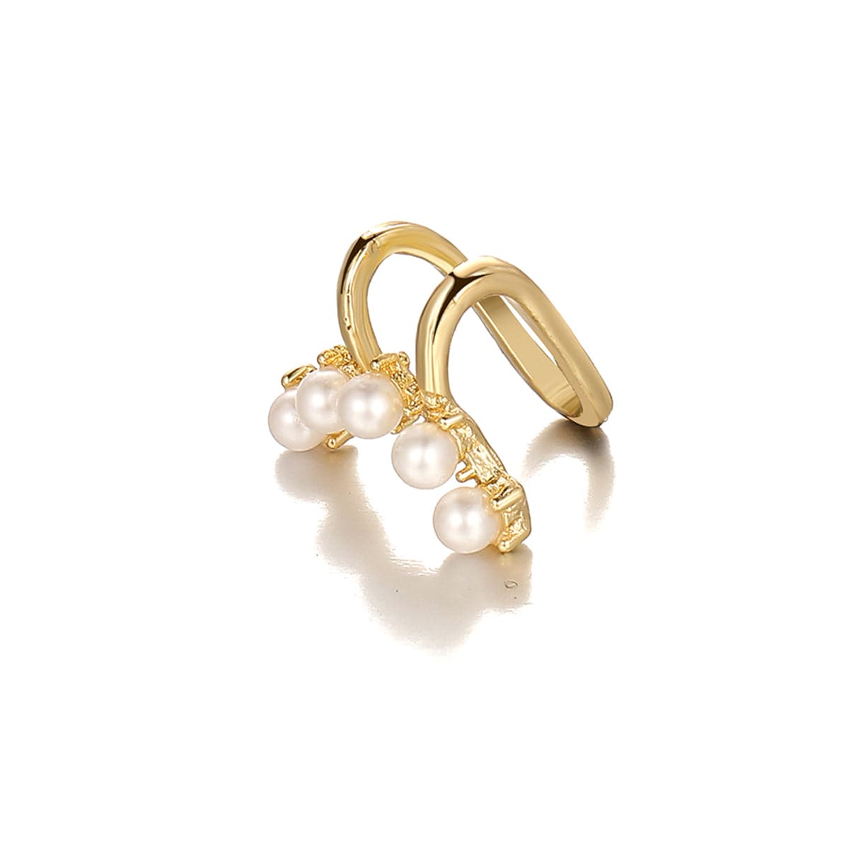Pearl & 18K Gold-Plated Ear Cuff