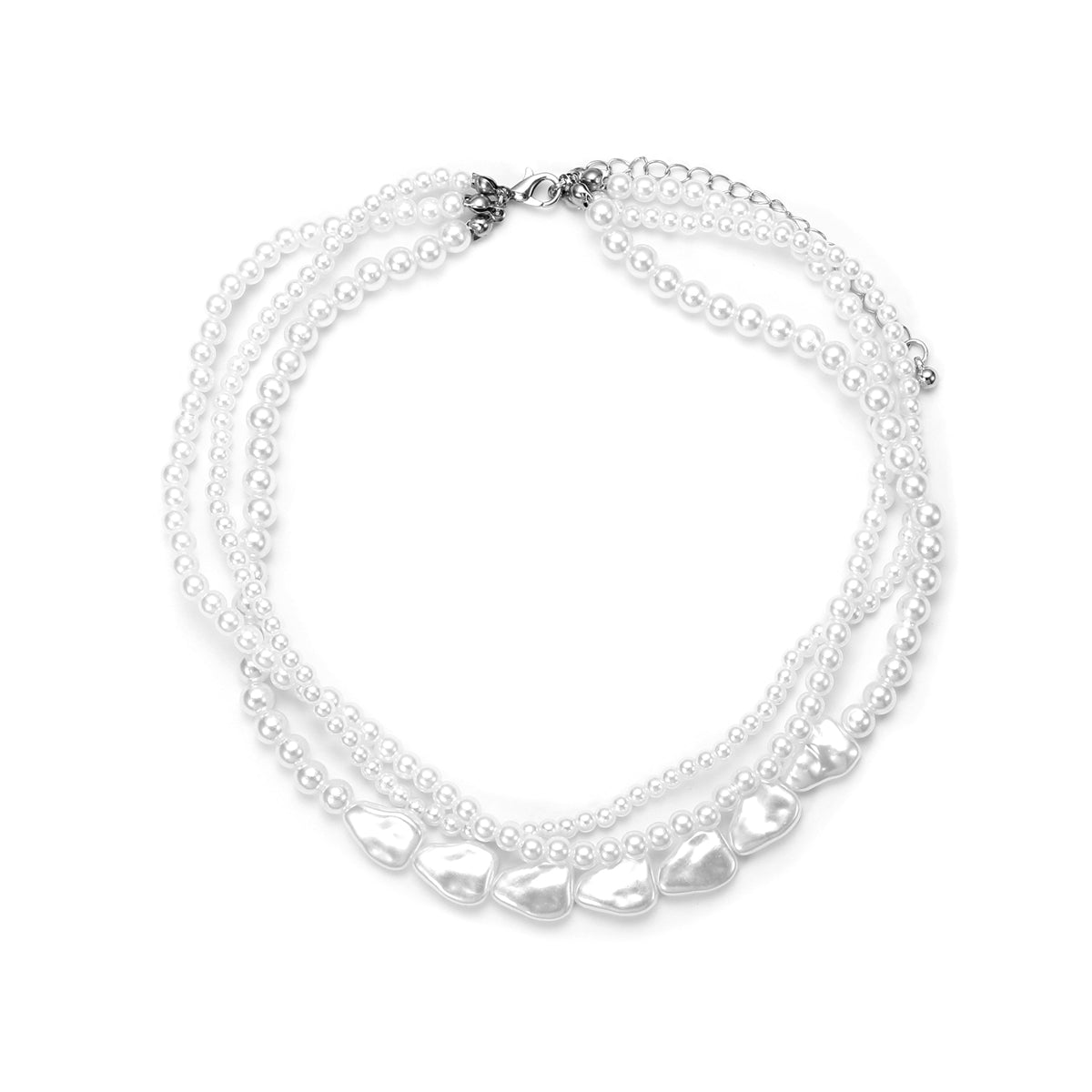 Pearl Layered Choker Necklace, pendant necklace for women, dainty minimalist design, styled look