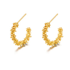 18K Gold-Plated Spike Huggie Earrings