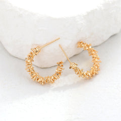 18K Gold-Plated Spike Huggie Earrings