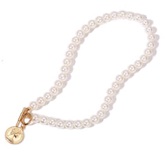 Pearl & 18K Gold-Plated Coin Pendant Necklace