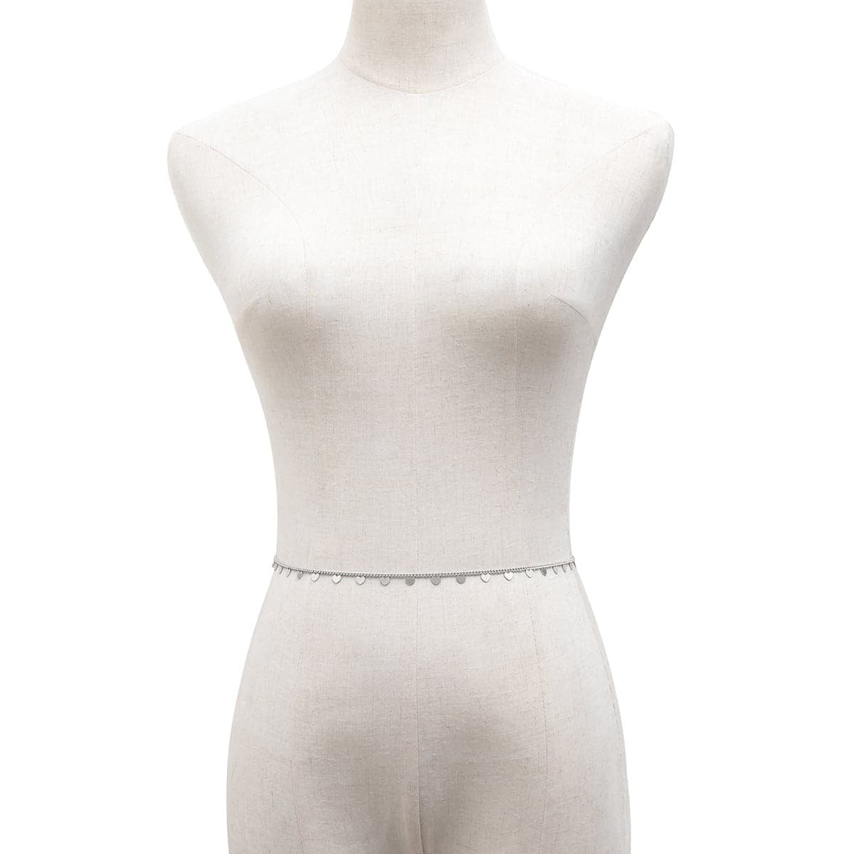 Silver-Plated Heart Station Waist Chain