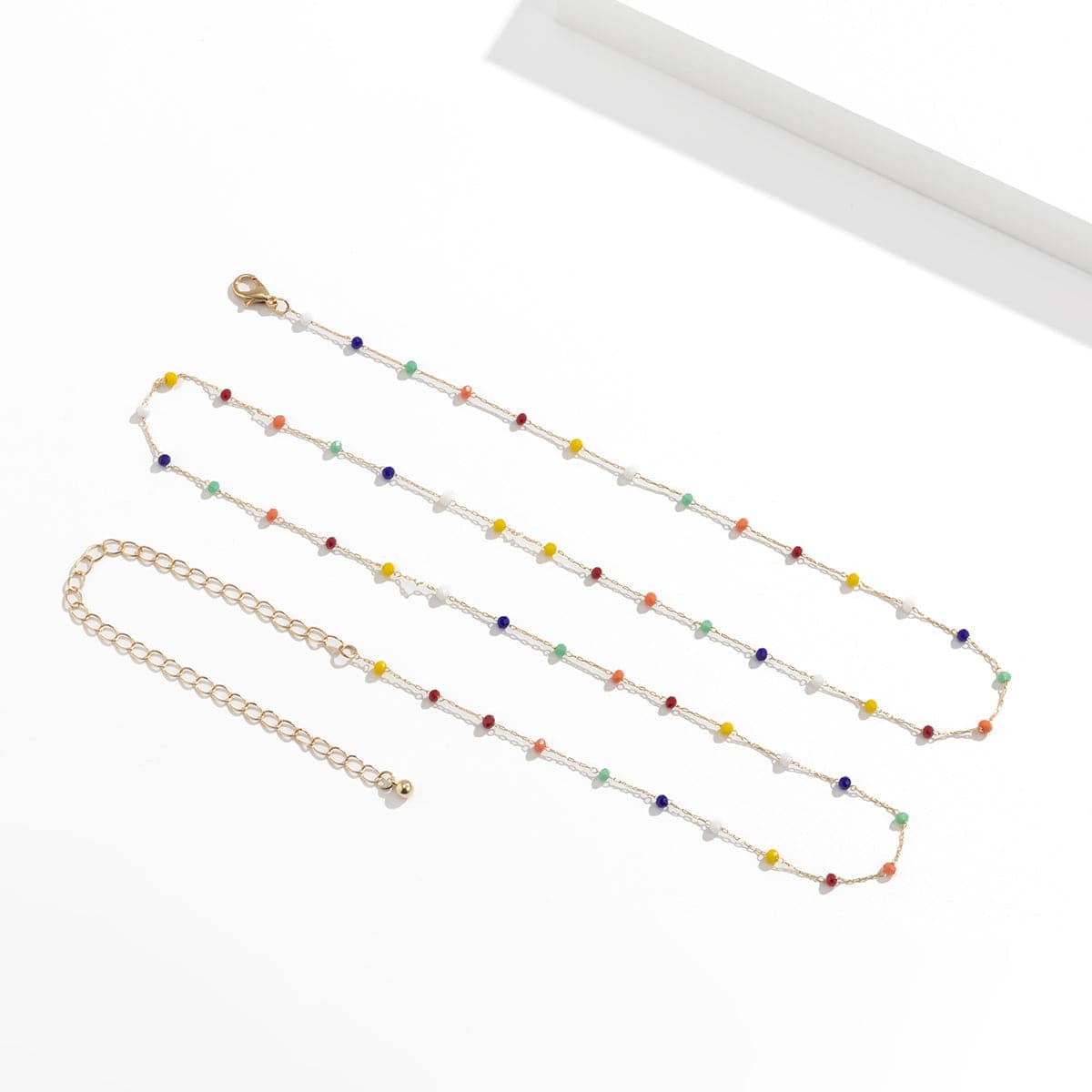 Yellow Acrylic & 18K Gold-Plated Multicolor Waist Chain