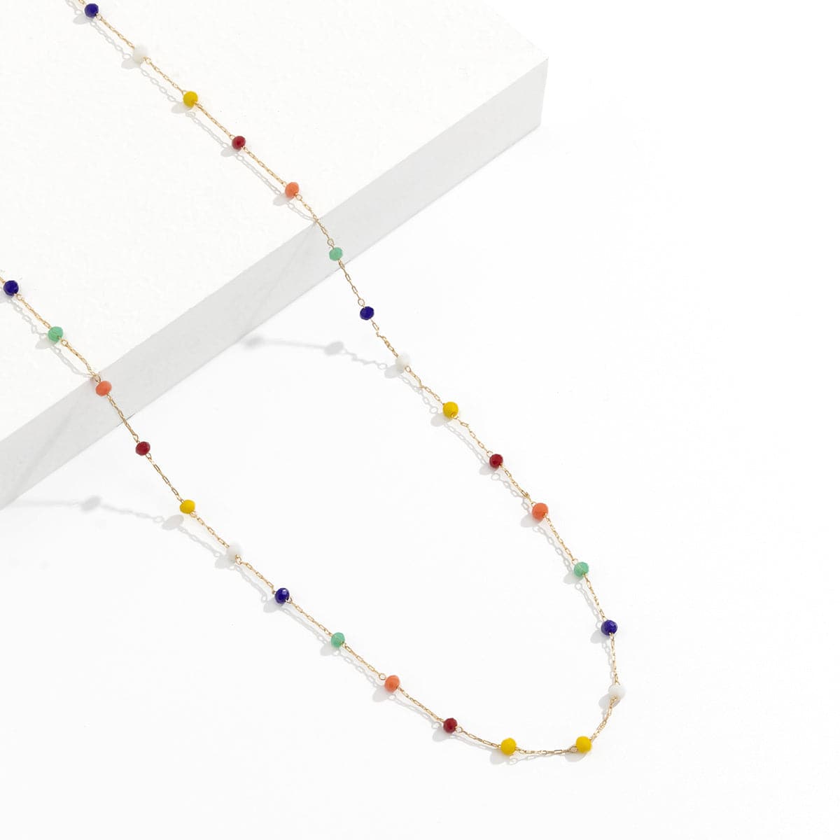Yellow Acrylic & 18K Gold-Plated Multicolor Waist Chain