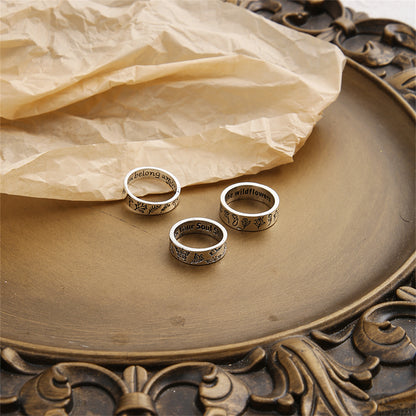 Silver-Plated Botany Band Ring Set, jewelry gift sets for women, everyday style, styled look