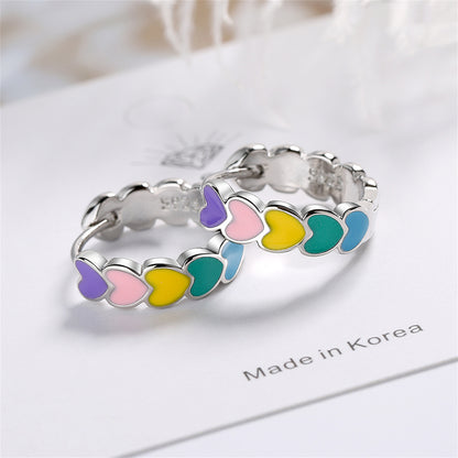 Pink and Green Heart Huggie Earrings, huggie earrings, vintage-inspired design, lifestyle look
