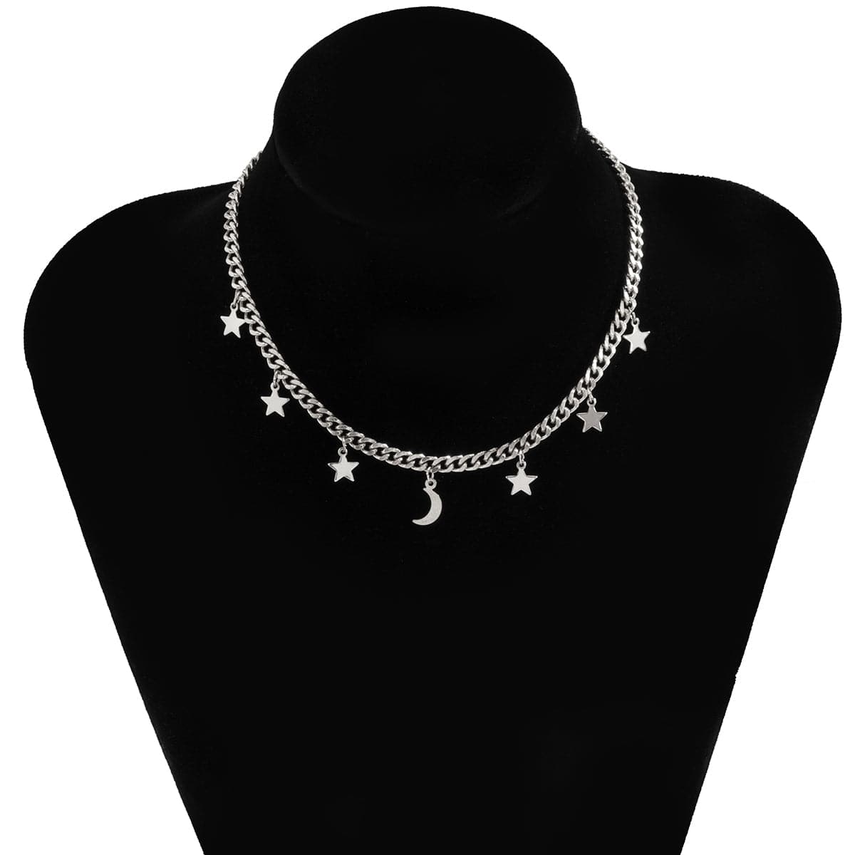 Silver-Plated Celestial Station Choker Necklace