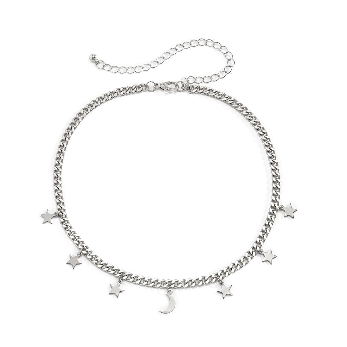 Silver-Plated Celestial Station Choker Necklace