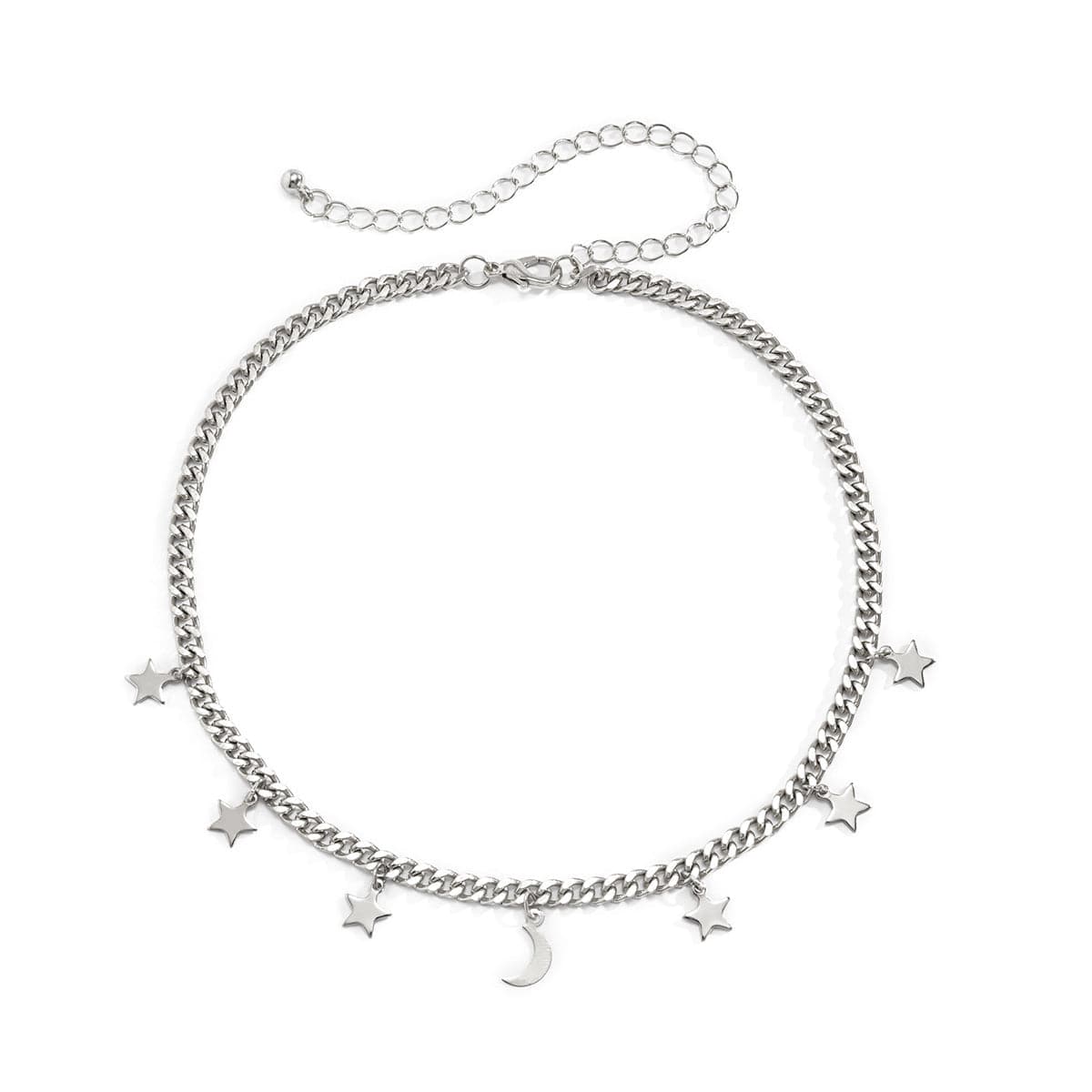 Silver-Plated Celestial Station Choker Necklace