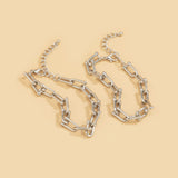 Silvertone Vachette Chain Bracelet Set