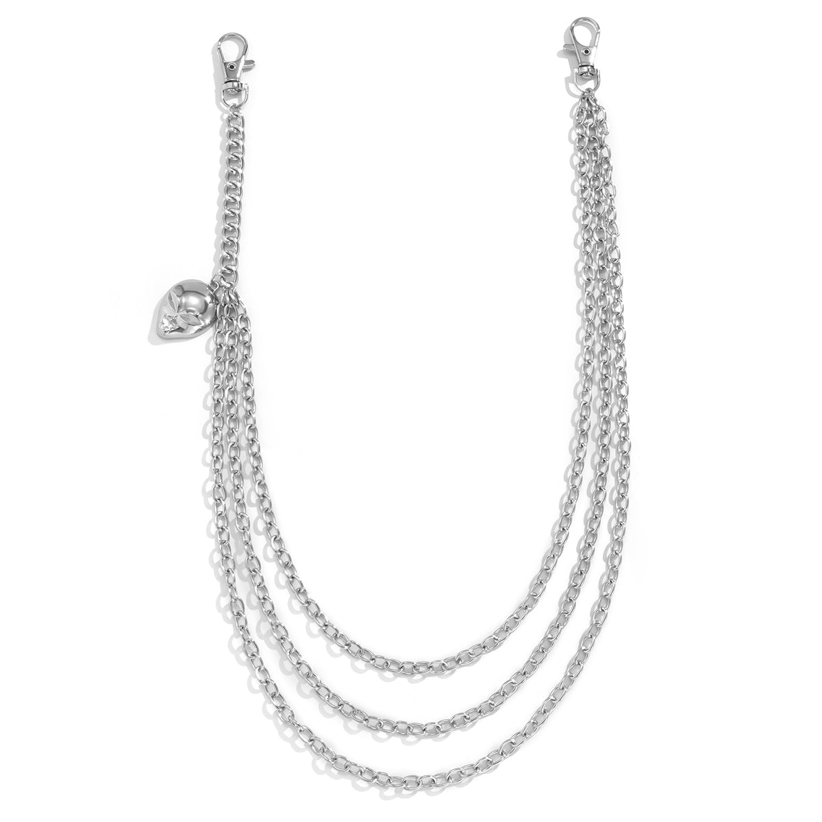Silver-Plated Alien Layered Waist Chain
