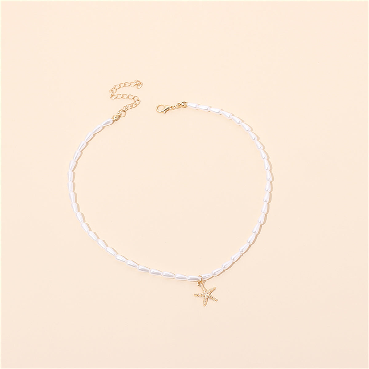 Pearl & 18K Gold-Plated Beaded Starfish Choker Necklace