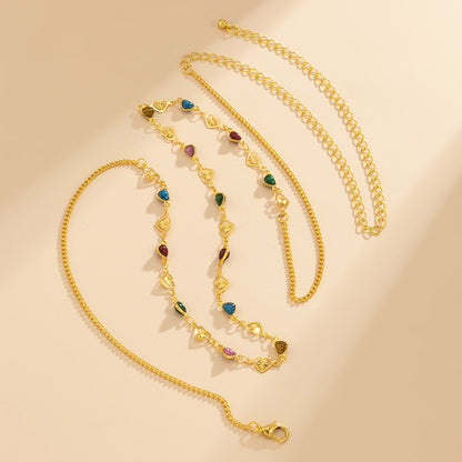 Blue Resin and 18K Gold-Plated Heart Waist Chain, gold pendant necklace for women, everyday style, lifestyle look