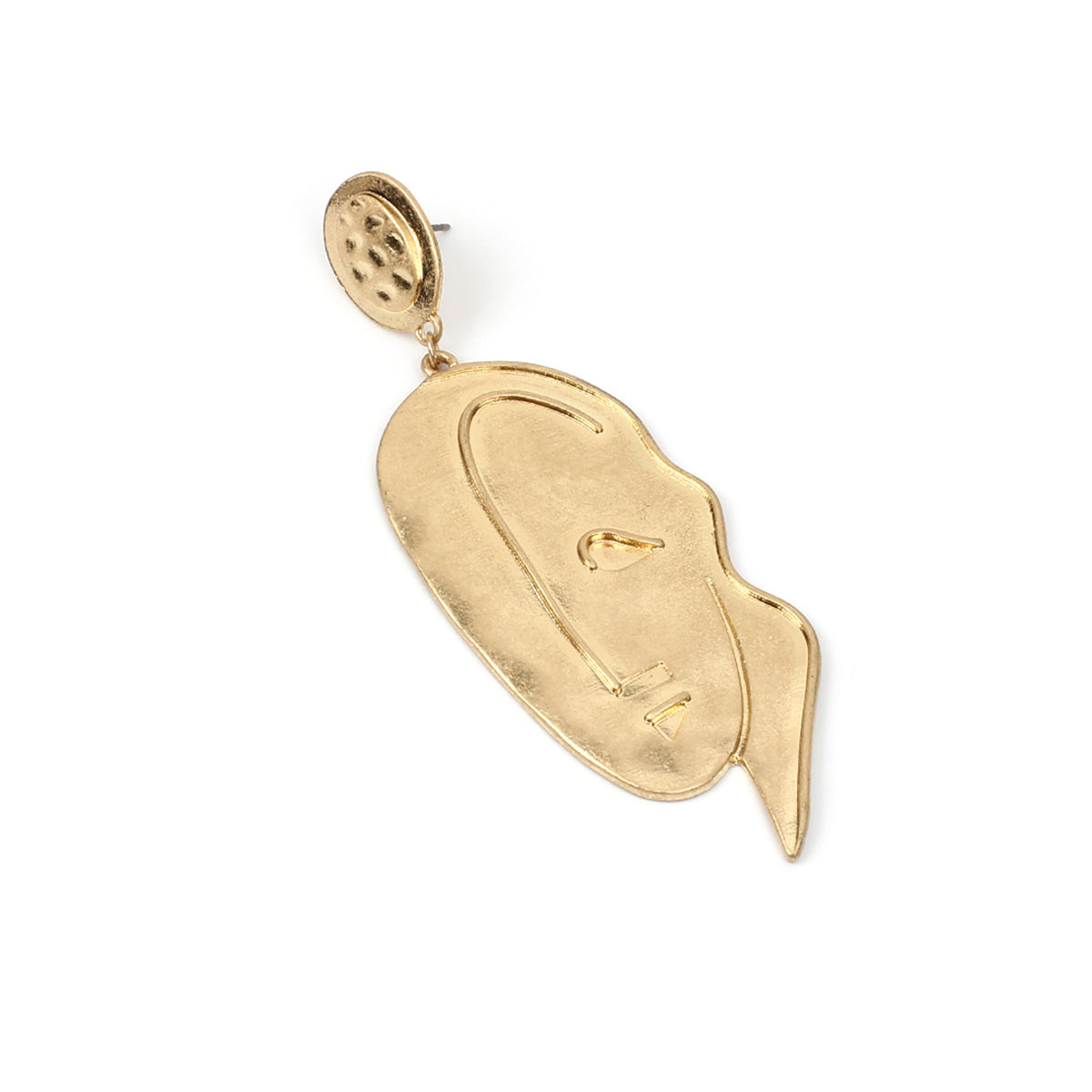 18K Gold-Plated Figural Drop Earring, gold drop earrings for women, vintage-inspired design, side view