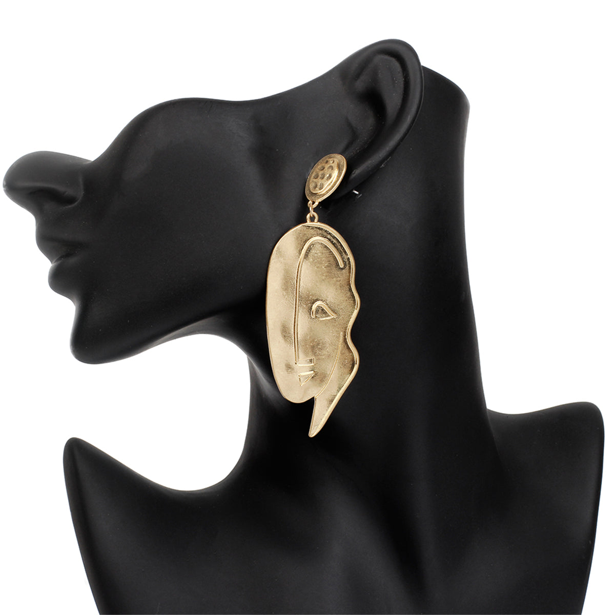 18K Gold-Plated Figural Drop Earring, gold drop earrings for women, vintage-inspired design, styled look