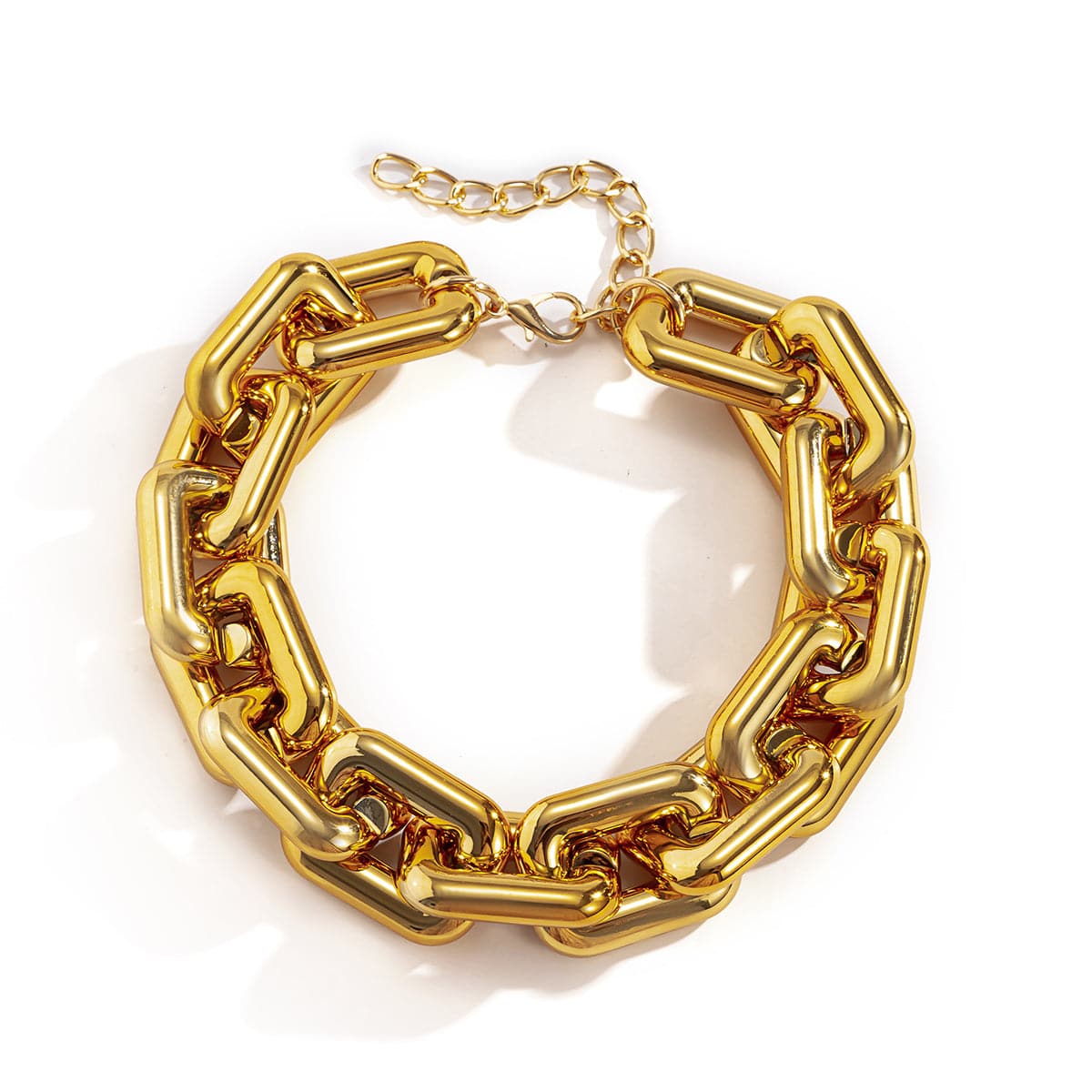 18K Gold-Plated Thick Choker Necklace, gold pendant necklace for women, elegant gift for her, styled look