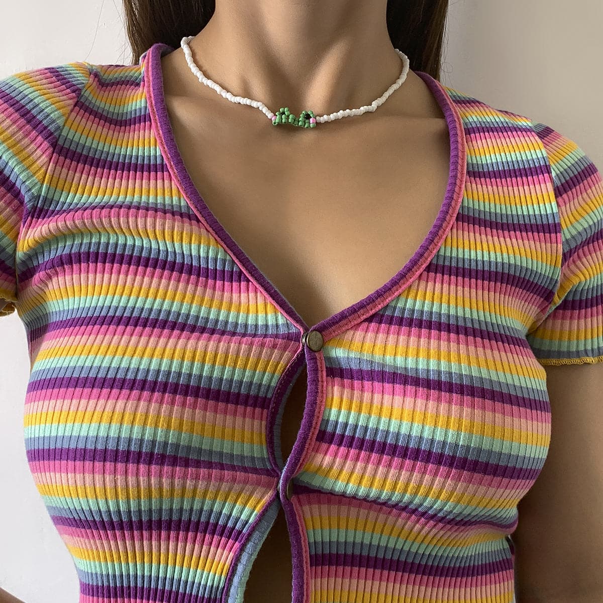 Green Howlite Double Mum Choker